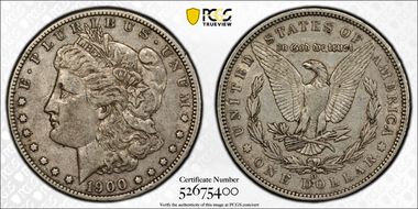 1900-O/CC $1 VAM 7A XF45