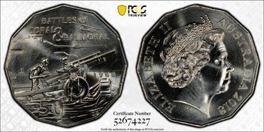 2018 50C Coral & Balmoral MS68