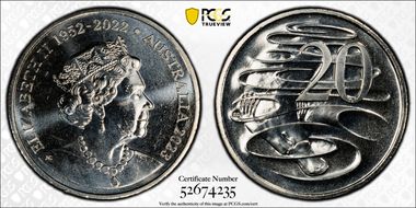 2023 20C QEII Memorial 1952-2022 MS66