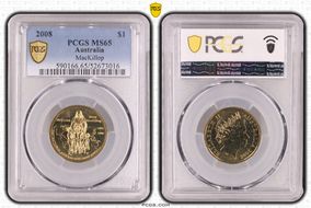 2008 $1 MacKillop MS65