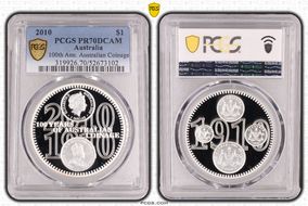 2010 $1 100th Ann. Australian Coinage Four 1910 Silver Coins PR70DCAM