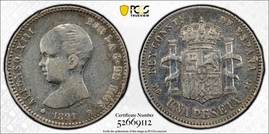 1891-PG M Peseta (1891) N1