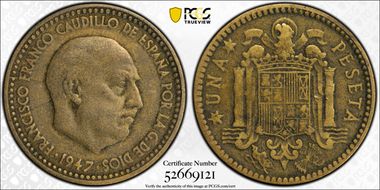 1947 Peseta (1951) VF25