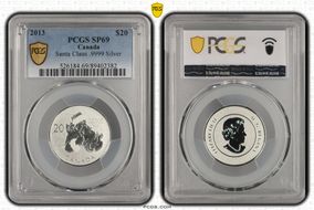 2013 $20 Santa Claus .9999 Silver SP69