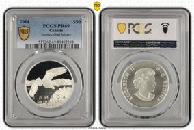 2014 $50 Snowy Owl Matte PR69