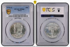 1976-S 50C Silver MS66