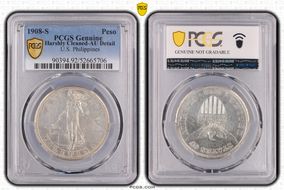 1908-S Peso KM-172  Ag N1