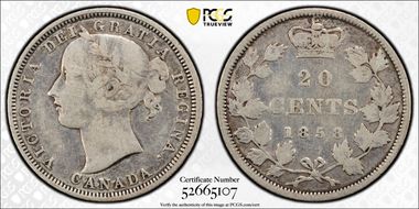 1858 20C Coinage ↑↓ VF20