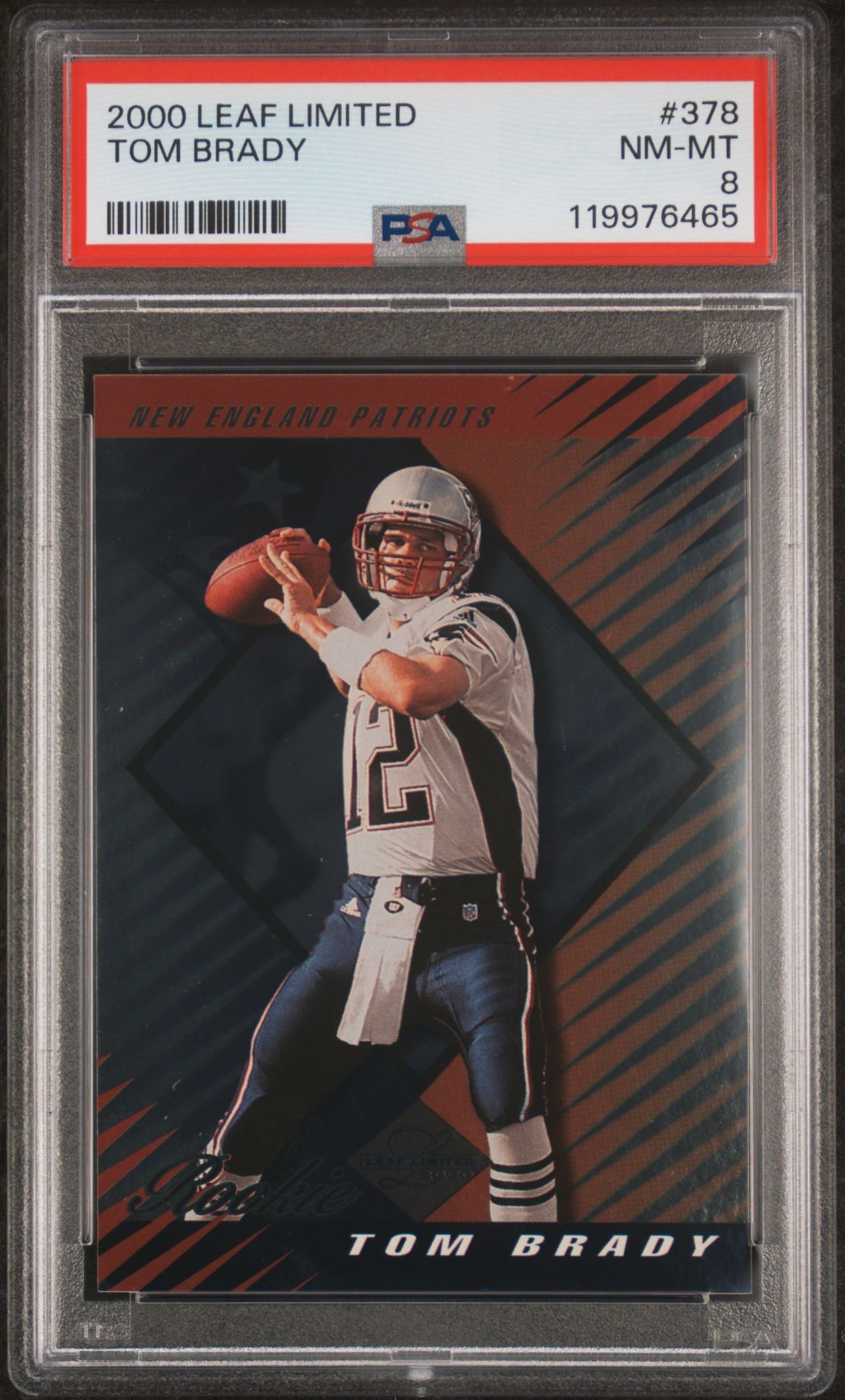 2000 Leaf LEAF LIMITED #378 Tom Brady front