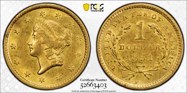1851 G$1 AU55