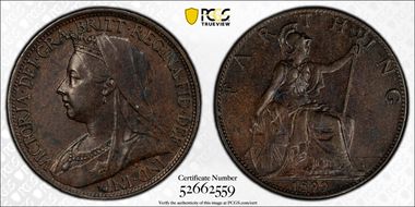 1899 1/4D S-3964 Blackened finish AU58