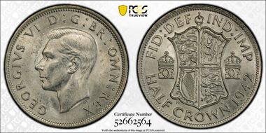 1942 1/2 Cr S-4080 MS62