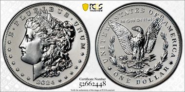 2024-S $1 Morgan Dollar Rev PR Two-Coin Reverse Proof Set PR69