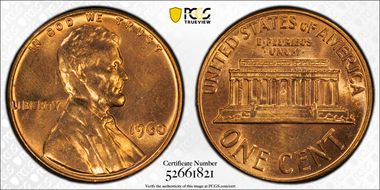 1960 1C Large Date MS64RD