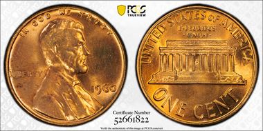 1960 1C Large Date MS64RD