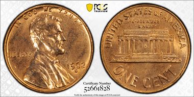 1962-D 1C MS65RD