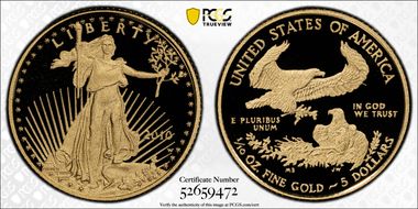 2010-W $5 Gold Eagle PR70DCAM