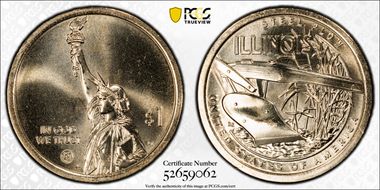 2024-D $1 American Innovation IL Steel Plow Pos. B MS65