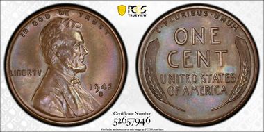 1942-S 1C MS65BN
