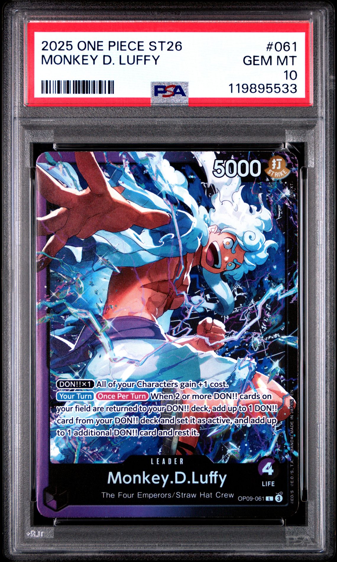 2025 One Piece ONE PIECE STARTER DECK ST26-PURPLE/BLACK MONKEY D. LUFFY #061 Monkey D. Luffy front