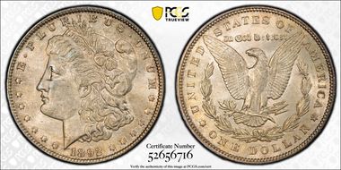 1892 $1 MS62