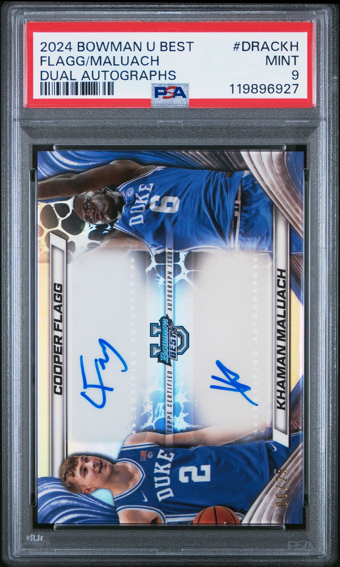 2024 Bowman BOWMAN UNIVERSITY BEST DUAL AUTOGRAPHS #DRACKH Flagg/Maluach front
