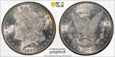 1883 $1 MS67