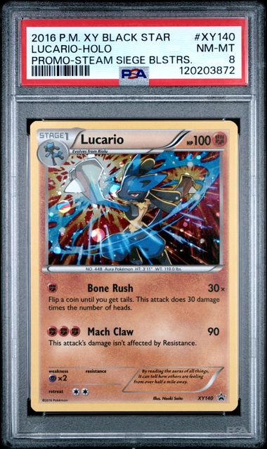 2016 Pokemon Black Star Promo Holo #XY140 Lucario front