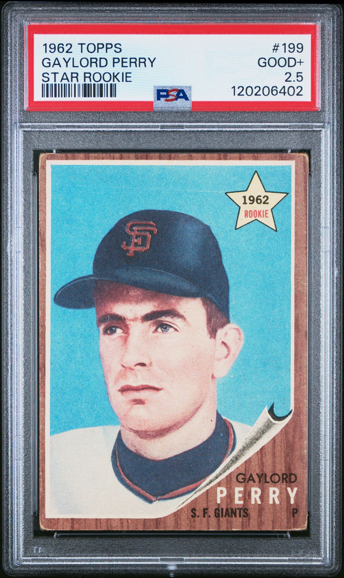 1962 Topps TOPPS STAR ROOKIE #199 Gaylord Perry front
