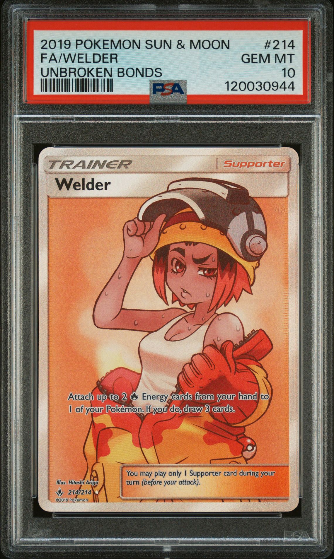 2019 Pokemon POKEMON SUN & MOON UNBROKEN BONDS #214 Fa/Welder front