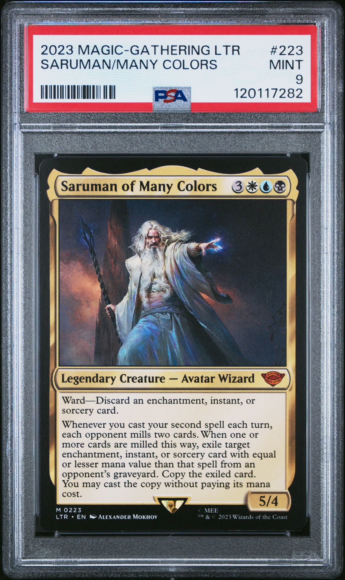 2023 MTG MAGIC THE GATHERING THE LORD OF THE RINGS: TALES OF MIDDLE-EARTH #223 Saruman front