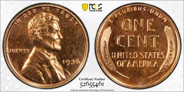 1936 1C Brilliant PR64RD