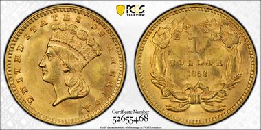 1862 G$1 MS64