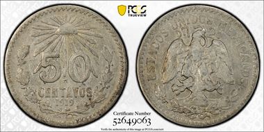 1919-M 50C KM-447 0.720 above Eagle VF30