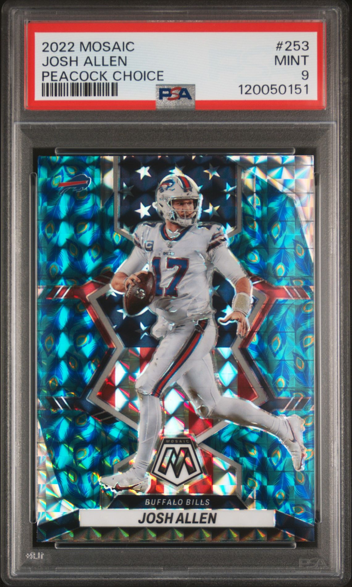 2022 Panini PANINI MOSAIC PEACOCK CHOICE #253 Josh Allen front