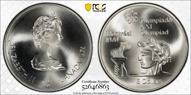 1974 $5 Olympic Torch MS69