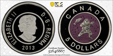 2013 $5 Mother/Baby Ice Fishing PR70DCAM