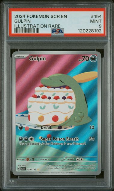 2024 Pokemon Stellar Crown Pa Holo #154 Gulpin front