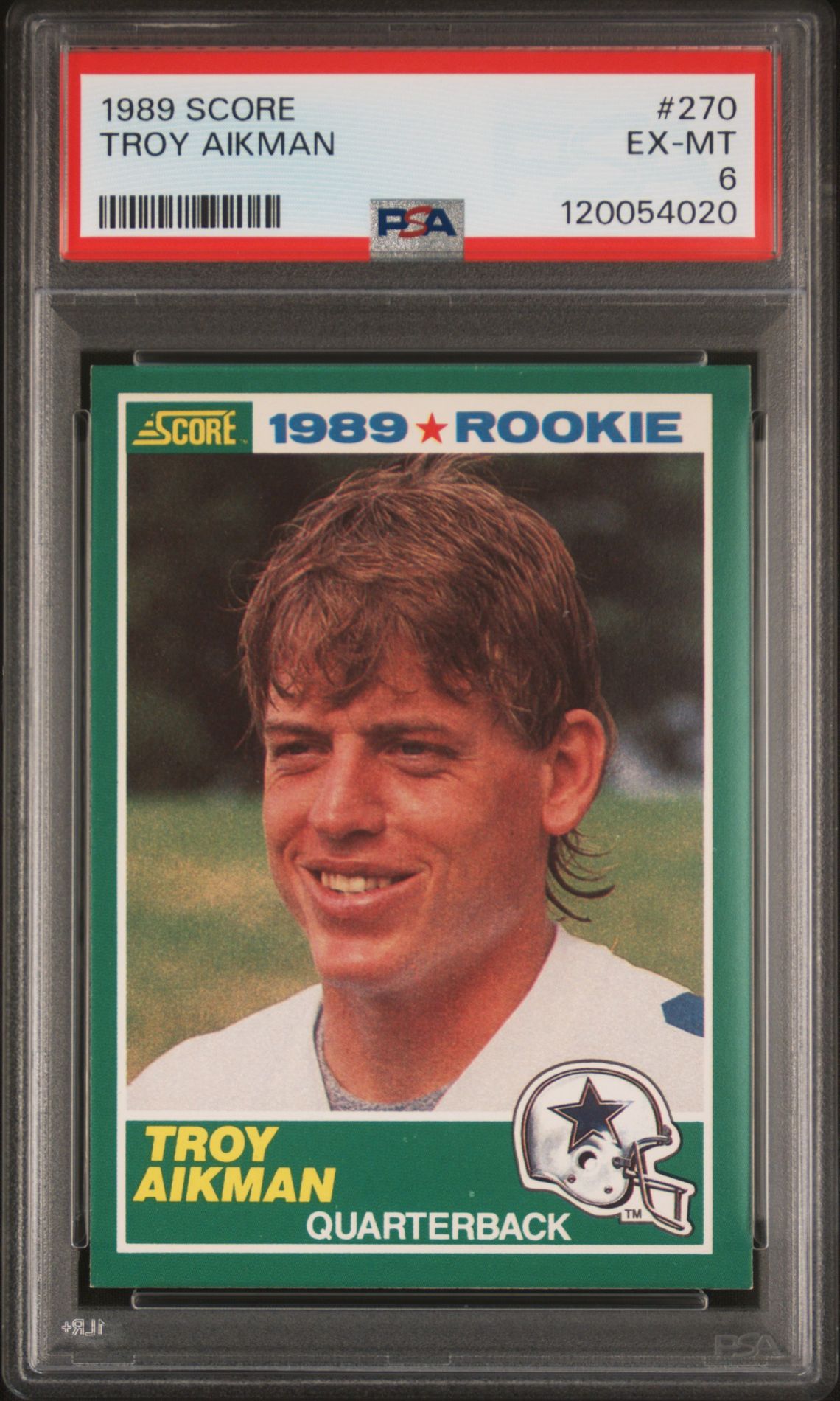 1989 Score SCORE #270 Troy Aikman front