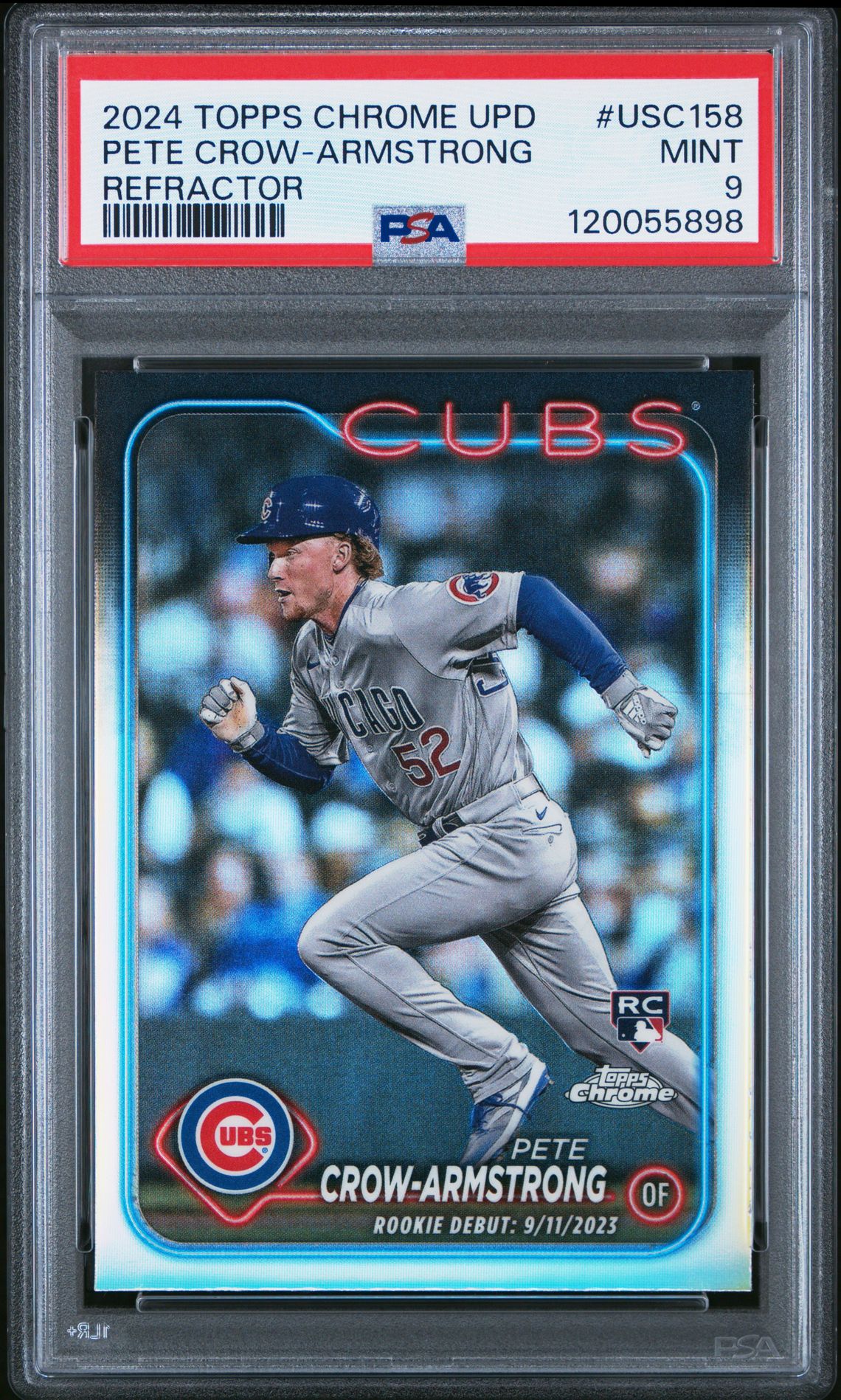 2024 Topps Chrome Update Pete Crow-Armstrong #Usc158 (Refractor) Mint 9 front