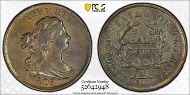 1805 1/2C No Stems N1BN