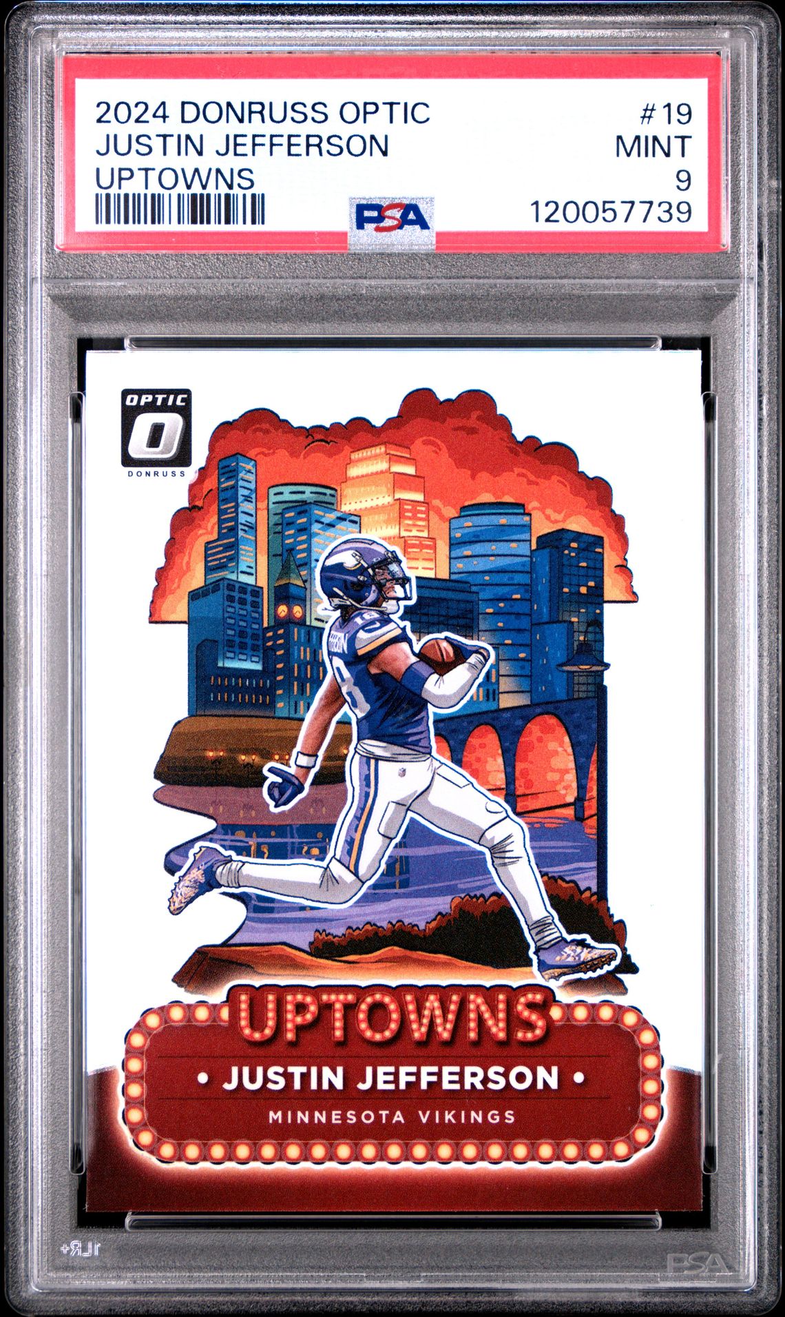 2024 Panini Donruss Optic Uptowns Justin Jefferson #19 Mint 9 front