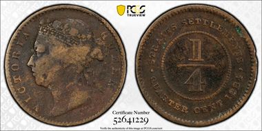 1884 1/4C KM-7a N1BN