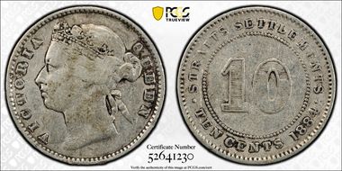 1884 10C Crosslet 4 VF20