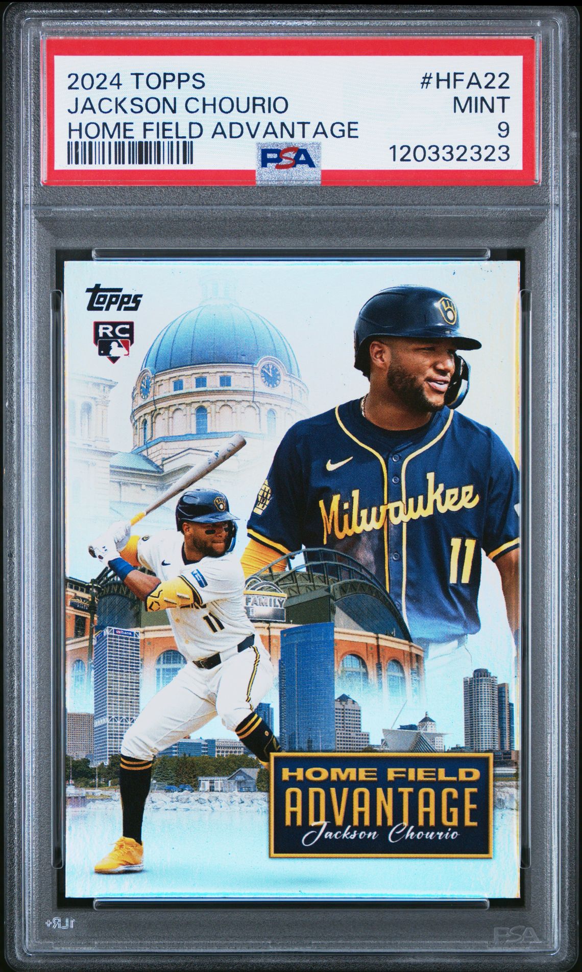 2024 Topps Home Field Advantage Jackson Chourio #Hfa22 (Update) Mint 9 front