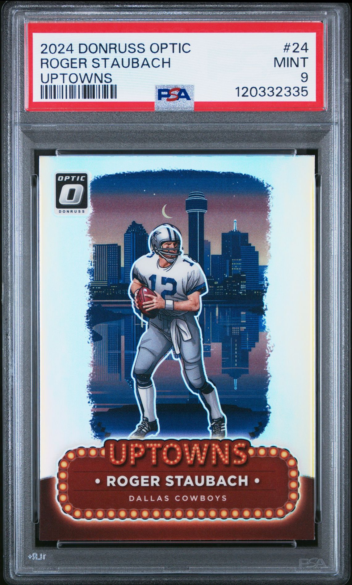 2024 Panini Donruss Optic Uptowns Roger Staubach #24 Mint 9 front