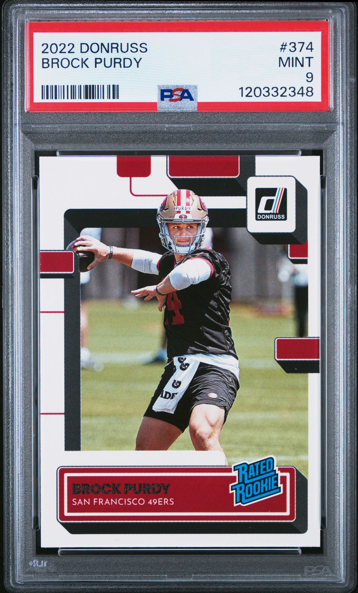 2022 Panini Donruss Brock Purdy #374 Mint 9 front