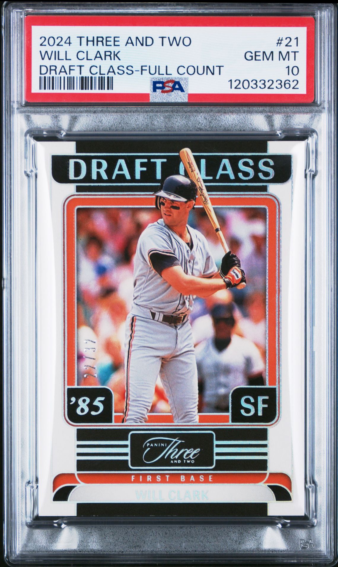 2024 Panini Three And Two Draft Class Will Clark #21 (Draft Class-Full Count) Gem Mt 10 front