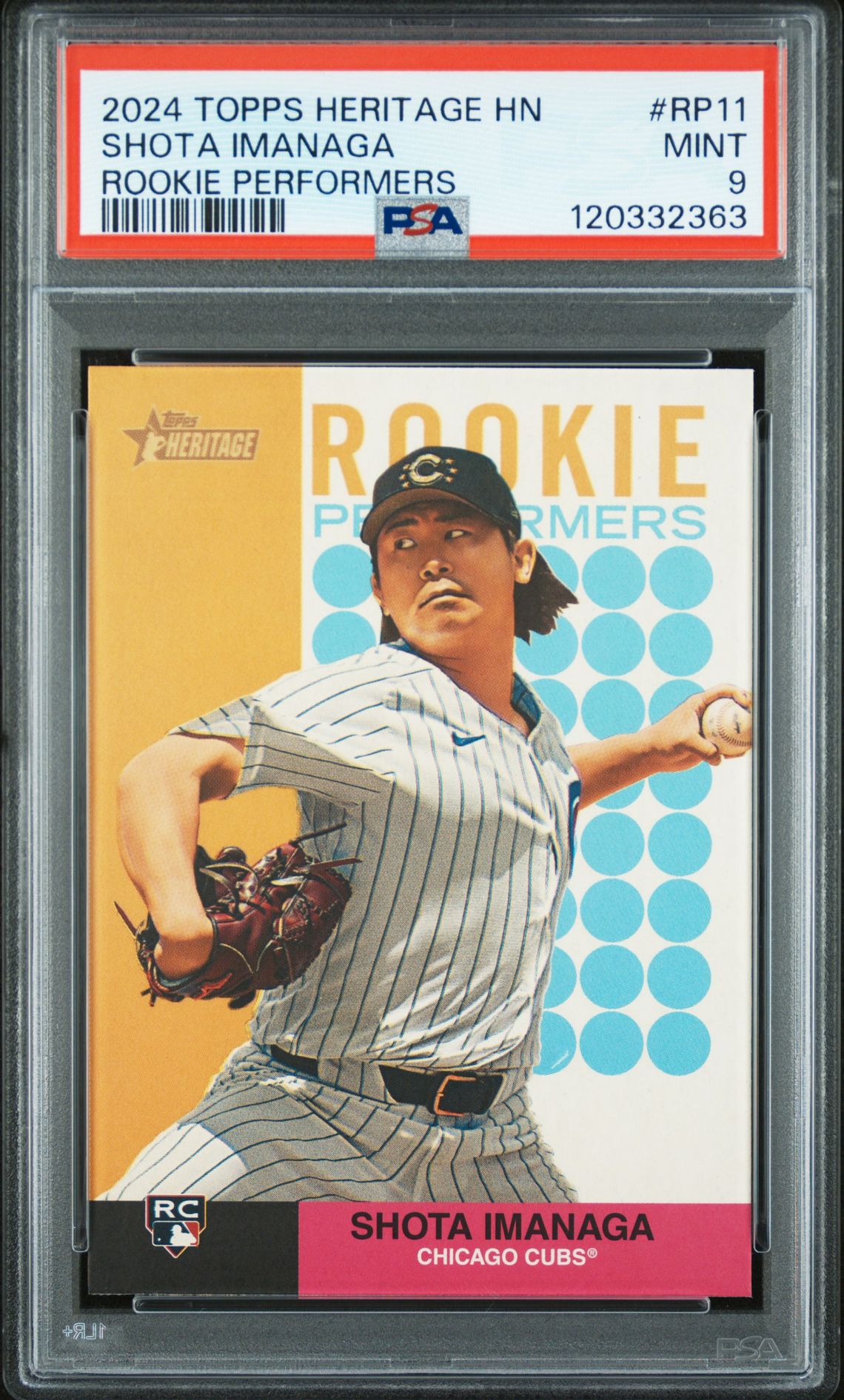 2024 Topps Heritage High Number Rookie Performers Shota Imanaga #Rp11 Mint 9 front