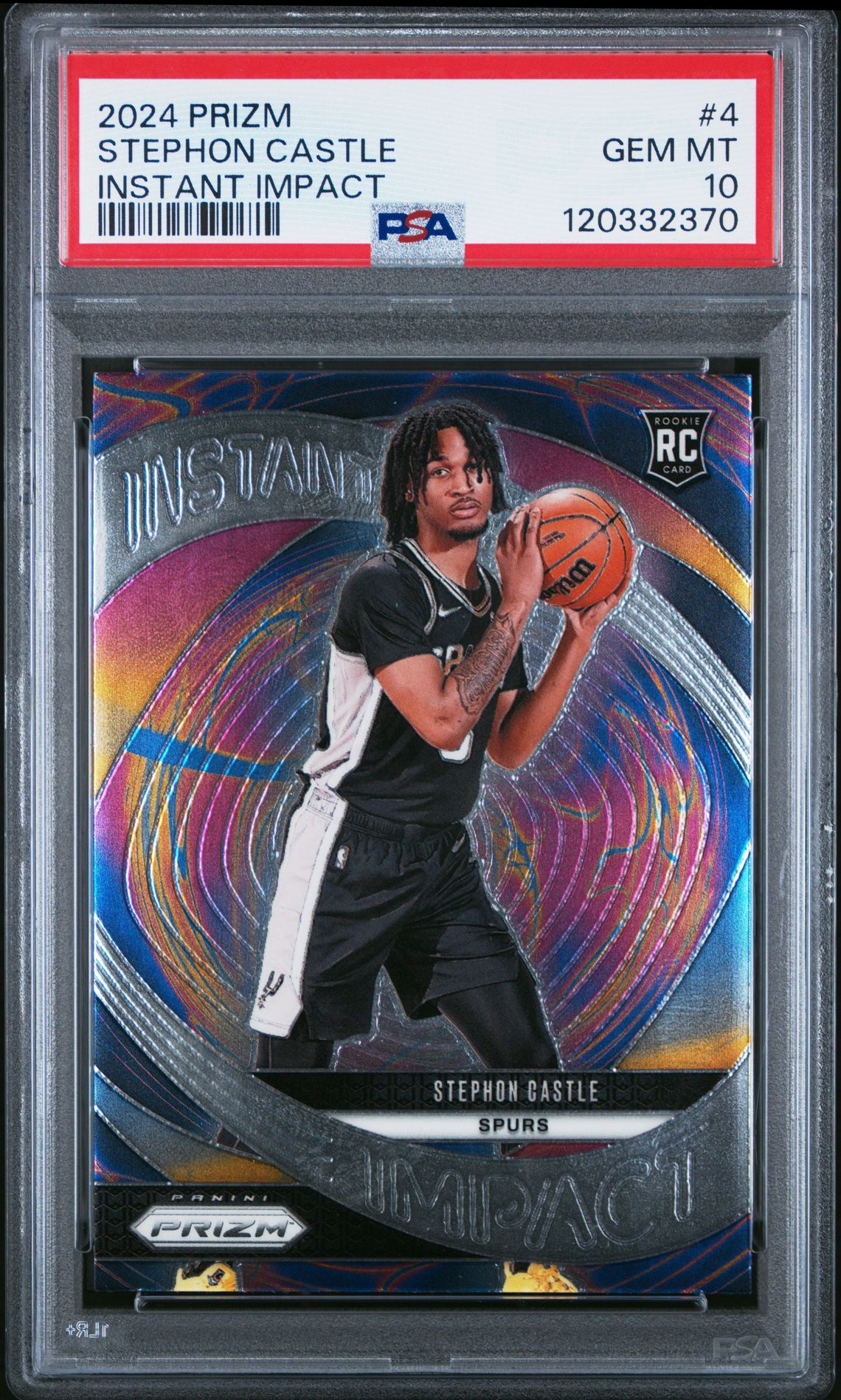2024 Panini Prizm Instant Impact Stephon Castle #4 Gem Mt 10 front